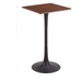 Valleta 23"W x 23"L Bar Table - Brown - Black Legs - ZUO5971