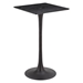 Valleta 23"W x 23"L Bar Table - Black - ZUO6146