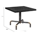 Neum 35"W x 35"L Bistro Table - Black - ZUO6393