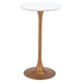 Auray 23"W x 23"L Bar Table - White and Gold - ZUO6505