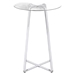 Zanella 30" Round Glass Top Bistro Bar Table - Chrome - COA1039