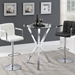 Denali 35" Round Glass Top Bistro Bar Table - Chrome - COA1054