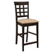 Gabriel Lattice Back Counter Chair Cappuccino - Set of 2 - COA1060