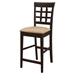 Gabriel Lattice Back Counter Chair Cappuccino - Set of 2 - COA1060