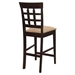 Gabriel Lattice Back Counter Chair Cappuccino - Set of 2 - COA1060