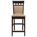 Clanton Counter Stool with Solid Wood Frame - Cappuccino Finish Frame - Beige Fabric - Set of 2 - COA1061