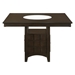 Gabriel 51"W x 51"L Counter Height Dining Table Cappuccino - COA1068