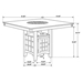 Gabriel 51"W x 51"L Counter Height Dining Table Cappuccino - COA1068