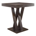 Freda 35"W x 35"L Square Pub Height Bistro Bar Table - Cappuccino