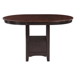 Lavon 42"W x 42"L Oval Extension Counter Dining Table - Light Chestnut 