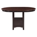 Lavon 42"W x 42"L Oval Extension Counter Dining Table - Light Chestnut - COA1198