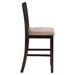 Lavon Wood Counter Chair with Tan Fabric and Espresso Finish Legs - Set of 2 - COA1199