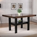 Patterson 59"W x 47"L Counter Height Dining Table Mango Oak - Black Finish Base - COA1404