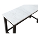 Toby 60"W x 20"L Marble Counter Dining Table - Rustic Espresso - COA1573