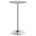 Abiline 23" Round Glass Top Bistro Bar Table - Chrome