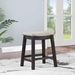 Elliston Backless Counter Stool with Light Beige Upholstery and Dark Grey Finish Frame - Set of 2 - COA1621