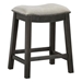 Elliston Backless Counter Stool with Light Beige Upholstery and Dark Grey Finish Frame - Set of 2 - COA1621