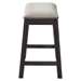 Elliston Backless Counter Stool with Light Beige Upholstery and Dark Grey Finish Frame - Set of 2 - COA1621