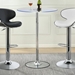 Thea 28" Round Glass Top LED Bistro Bar Table - Chrome - COA1668