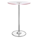 Thea 28" Round Glass Top LED Bistro Bar Table - Chrome - COA1668