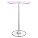 Thea 28" Round Glass Top LED Bistro Bar Table - Chrome - COA1668