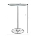 Thea 28" Round Glass Top LED Bistro Bar Table - Chrome - COA1668