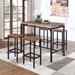 Santana 27"W x 47"L 5-Piece Pub Height Bar Table Set - Weathered Chestnut - COA1734