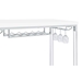 Norcrest 47"W x 22"L Bar Table with 6 - Bottle Wine Rack and 4 Glassware Holders - White High Gloss Top and Silver Finish Base - COA1739