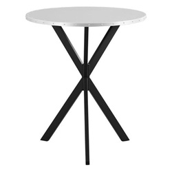 Kenzo 31" Round Galvanized Steel Bistro Bar Table - Silver 