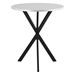 Kenzo 31" Round Galvanized Steel Bistro Bar Table - Silver - COA1783