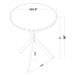 Kenzo 31" Round Galvanized Steel Bistro Bar Table - Silver - COA1783