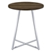 Burkhart 35" Round Pub Height Bistro Bar Table Brown Oak - COA1807