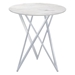 Bexter 35" Round Faux Marble Bistro Bar Table - Chrome - COA1808