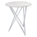 Bexter 35" Round Faux Marble Bistro Bar Table - Chrome - COA1808