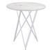 Bexter 35" Round Faux Marble Bistro Bar Table - Chrome - COA1808