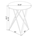 Bexter 35" Round Faux Marble Bistro Bar Table - Chrome - COA1808