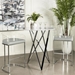 Bexter 35" Round Faux Marble Bistro Bar Table - Chrome - COA1808