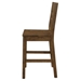 Coleman Wood Counter Chair with Straight Profile Seat - Rustic Golden Brown Finish Frame - Set of 2 - COA1848