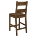 Coleman Wood Counter Chair with Straight Profile Seat - Rustic Golden Brown Finish Frame - Set of 2 - COA1848