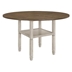 Sarasota 42"W x 42"L Extension Counter Dining Table Rustic Cream - Nutmeg Finish Legs