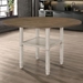 Sarasota 42"W x 42"L Extension Counter Dining Table Rustic Cream - Nutmeg Finish Legs - COA1886