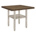 Sarasota 42"W x 42"L Extension Counter Dining Table Rustic Cream - Nutmeg Finish Legs - COA1886