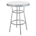 Retro 30" Round 1950's Bistro Pub Height Bar Table - White