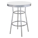 Retro 30" Round 1950's Bistro Pub Height Bar Table - White - COA3928