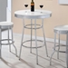 Retro 30" Round 1950's Bistro Pub Height Bar Table - White - COA3928