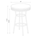 Retro 30" Round 1950's Bistro Pub Height Bar Table - White - COA3928