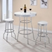 Retro 30" Round 1950's Bistro Pub Height Bar Table - White - COA3928