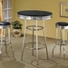 Retro 30" Round 1950's Bistro Pub Height Bar Table - Black - COA3937