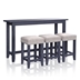 Sabana 4-Piece Counter Height Dining Set in Antique Blue