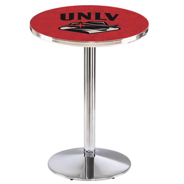 L214 University of Nevada Las Vegas 36" Tall - 36" Top Pub Table - Chrome  